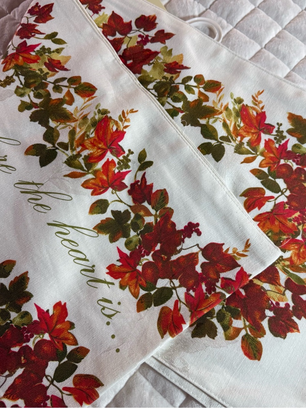 Lenox American By Design Table Runner 14x90 Fall Leaves Thanksgiving Autumn NWT